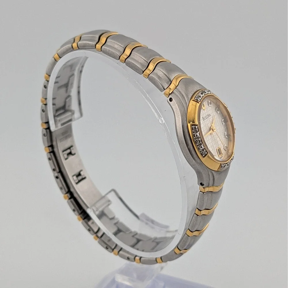 Bulova 98R70 Diamond Gallery Maestro Textured MOP Dial Quartz Watch